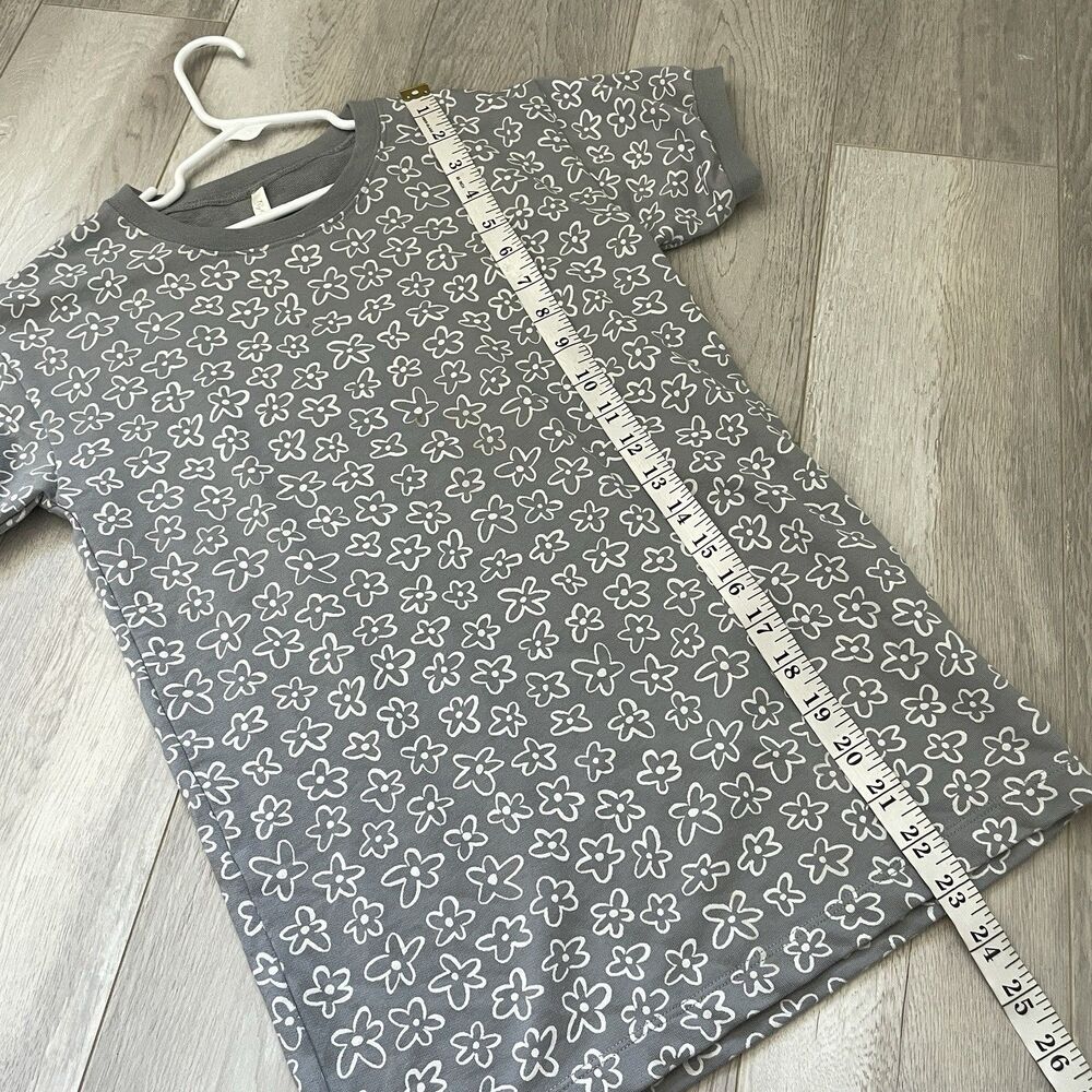 Rylee + Cru Dress floral shirt mini girl Gray White size 6-7 years casual summer - Picture 8 of 8